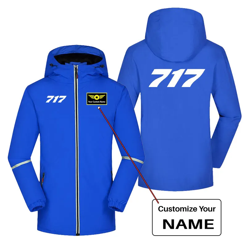 717 Flat Text Designed Rain Coats & Jackets