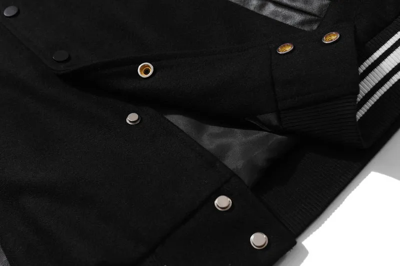 BONE PATCHWORK VARSITY JACKET
