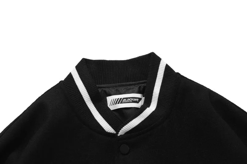 BONE PATCHWORK VARSITY JACKET