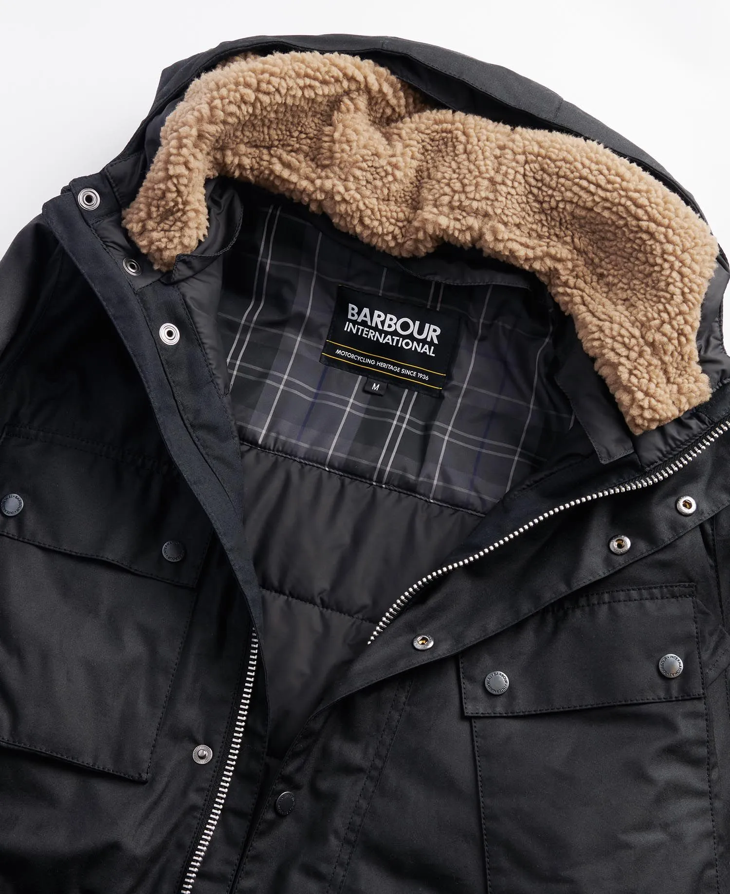 ID24673-Barbour Black Harburn Wax