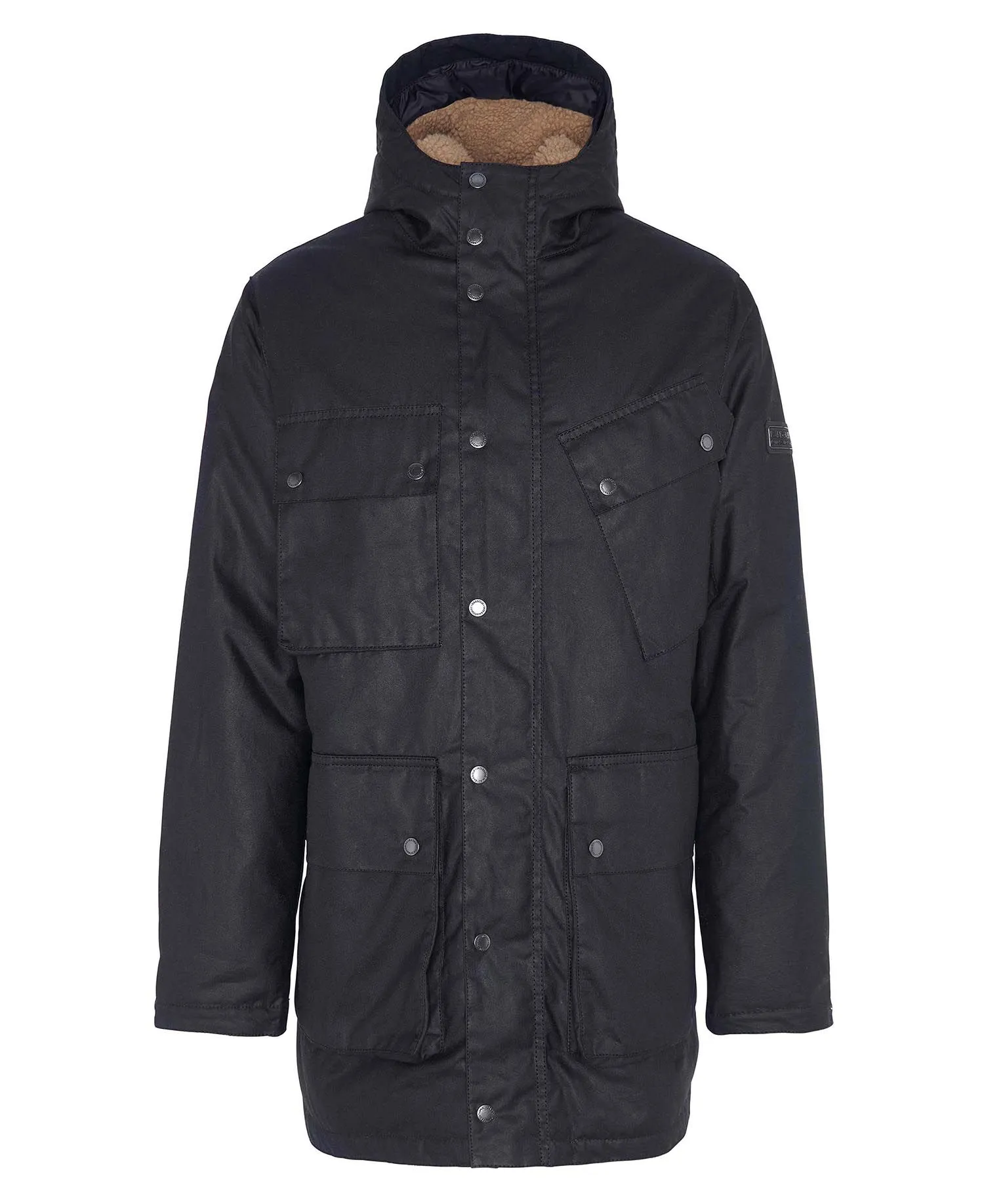 ID24673-Barbour Black Harburn Wax