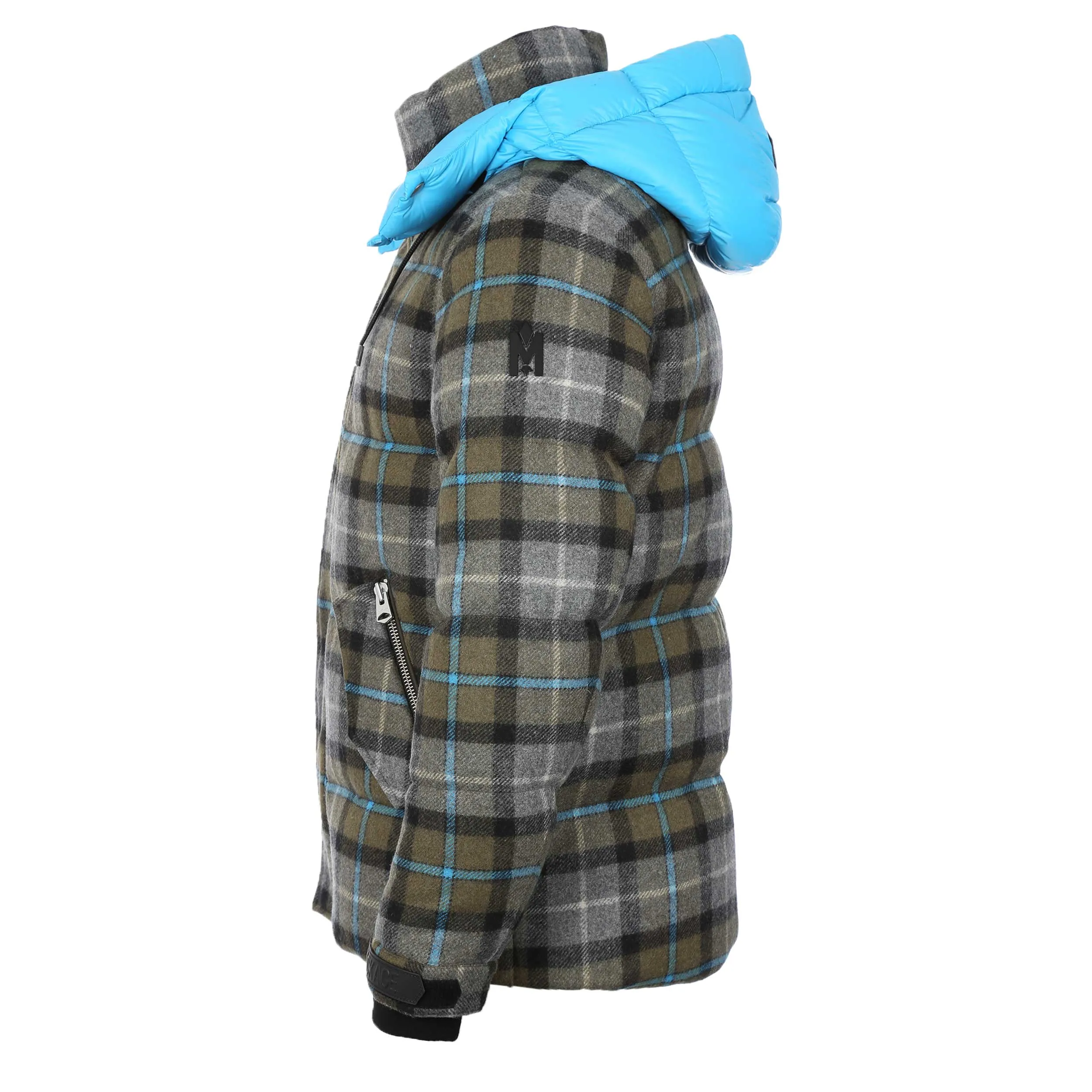 Stylish Mackage Sydney Plaid Jacket in Navy