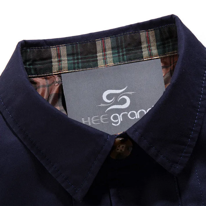 Men's Fashion Stand Collar Wide-Waisted Autumn Coat