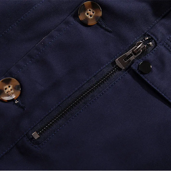 Men's Fashion Stand Collar Wide-Waisted Autumn Coat