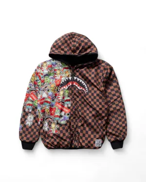 Sticker Bomb Cotton Nylon Double Jkt