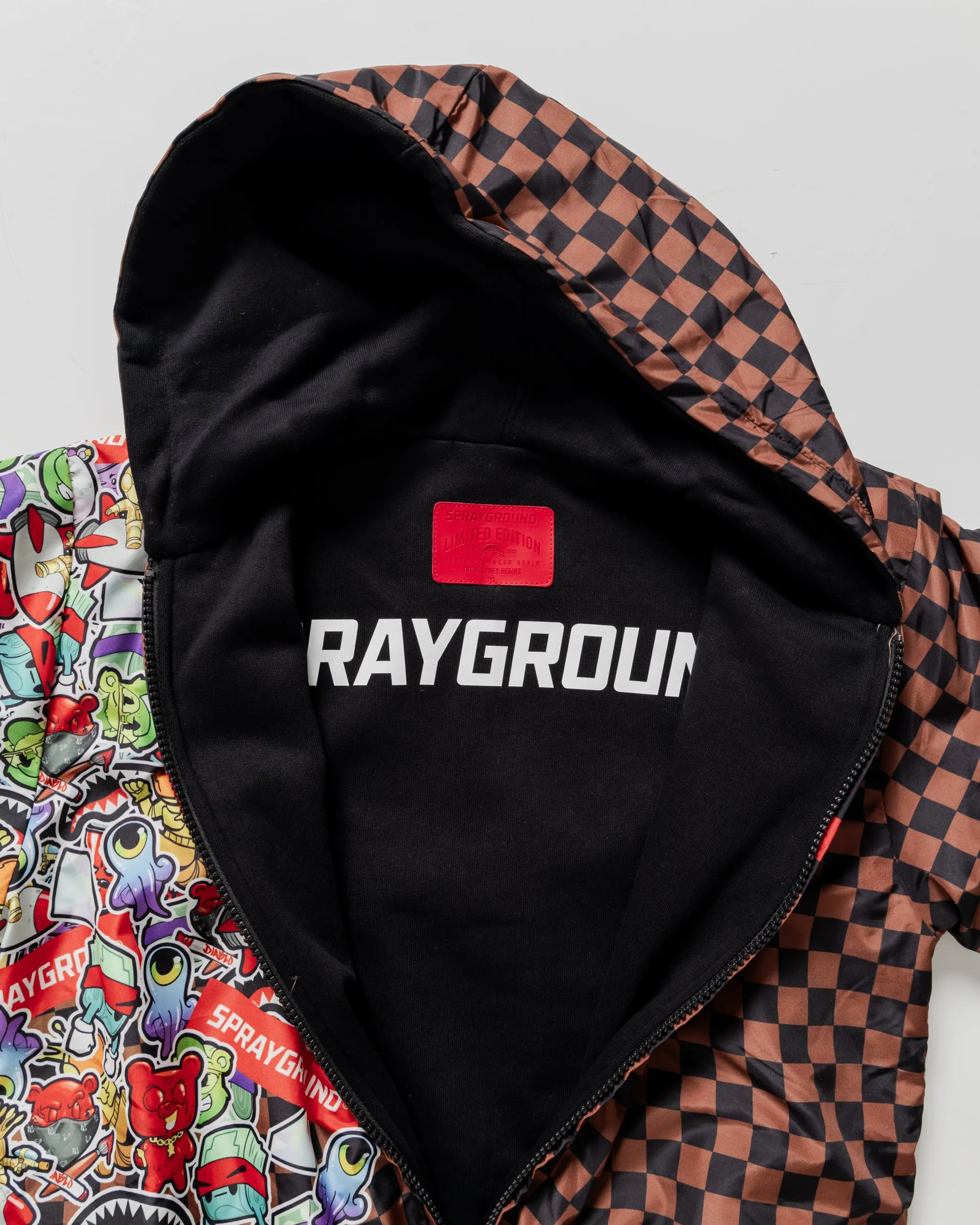 Sticker Bomb Cotton Nylon Double Jkt