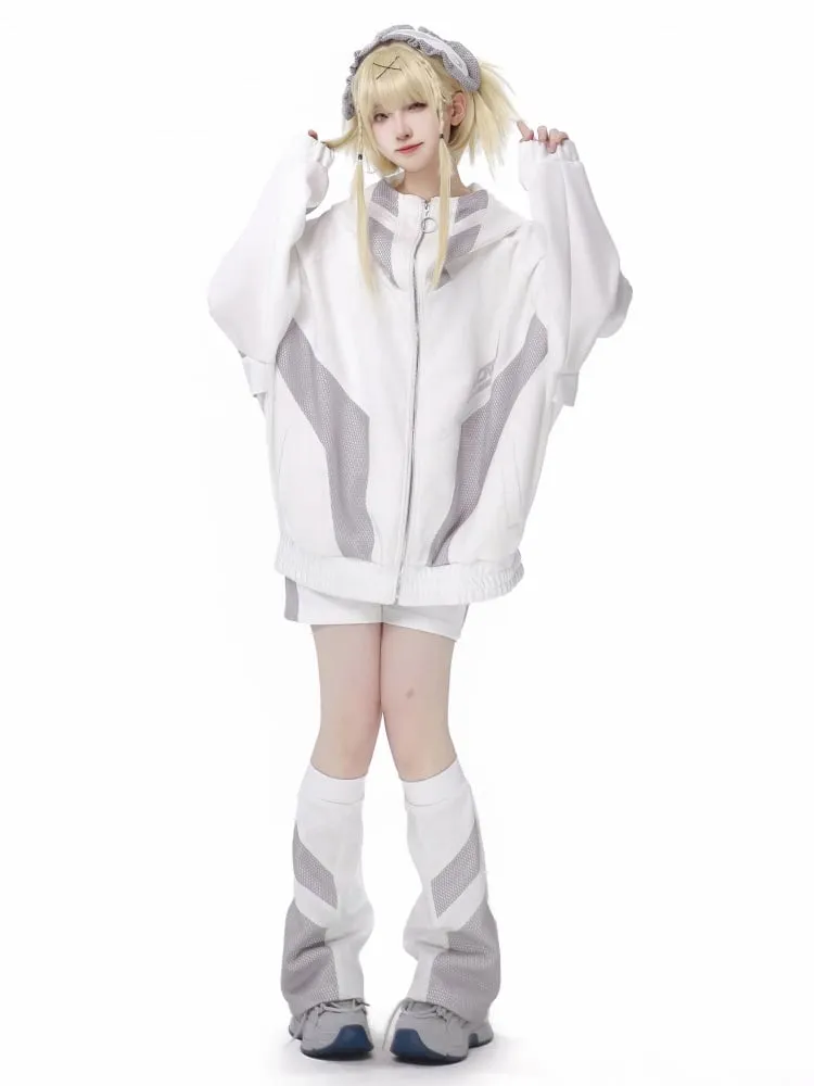 White and Gray Sport Shorts